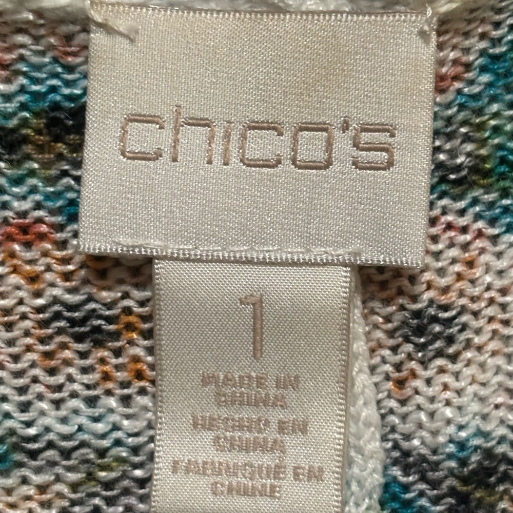 Chico's Multicolor Knit Cardigan - Picture 4 of 11